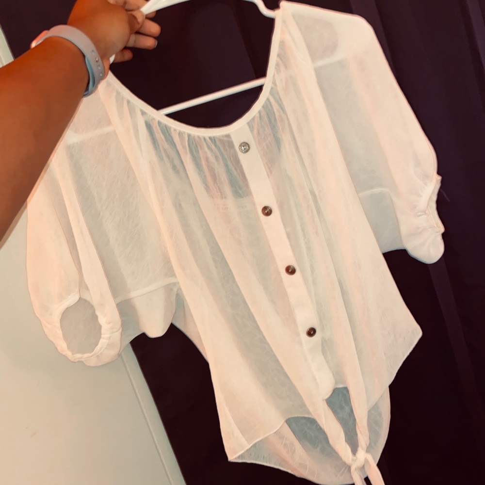 Cute Crop Sheer Sweater